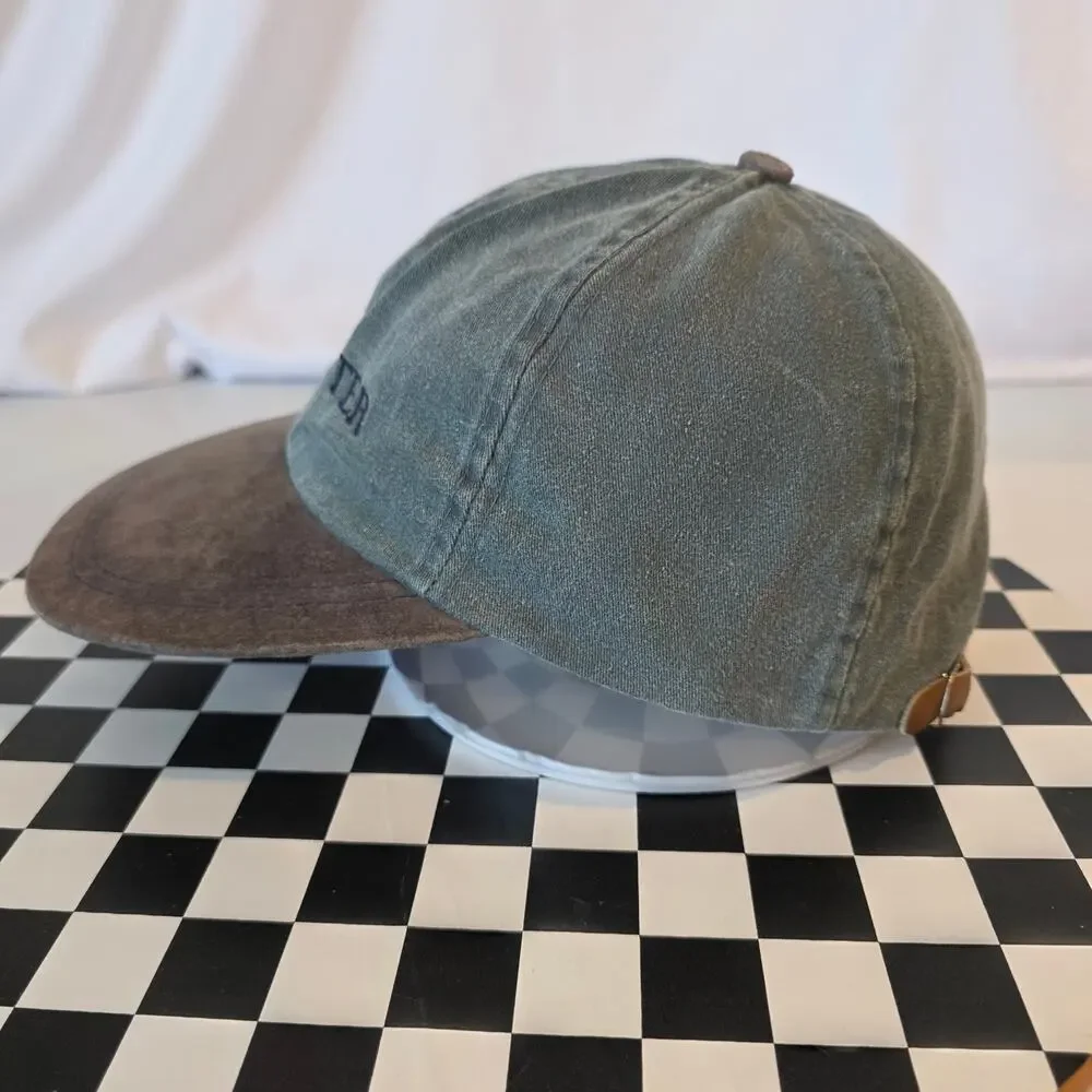KP Caps Ellis Foster Faded Green Suede Brim Strapback Dad Hat